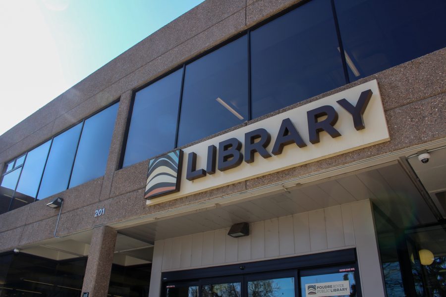 The front entrance of Poudre River Public Library near Old Town Feb. 8. (Anna Tomka | The Collegian)