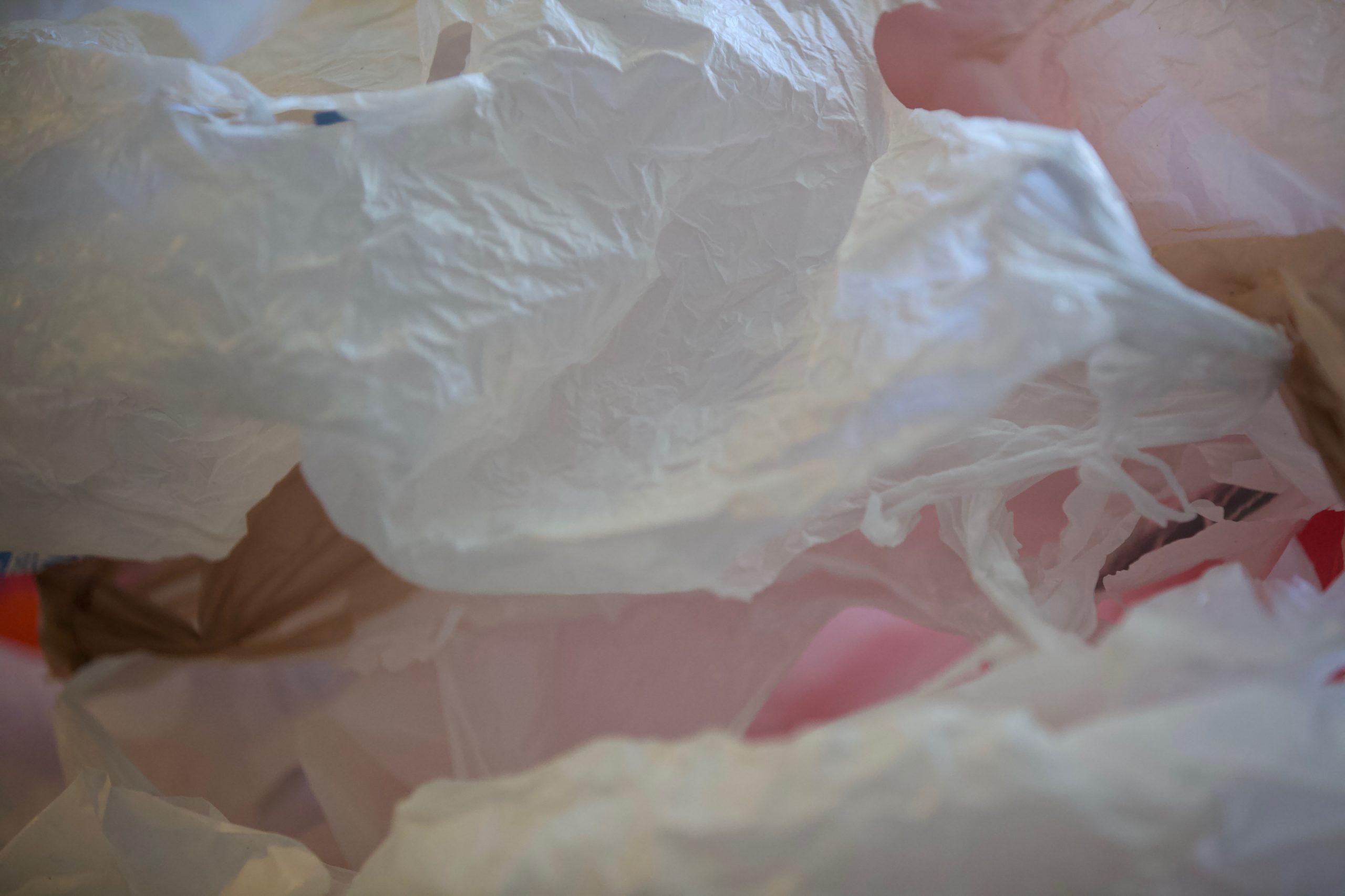 a photo illustration of plastic bags