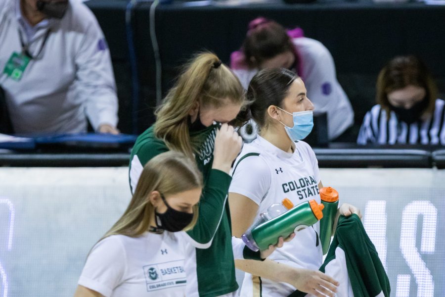 Colorado State University’s loses versus Boise State University during the Air Force Reserve Mountain West Women's Basketball Championship March 8. Boise upset CSU 78-65. (Devin Cornelius | The Collegian)