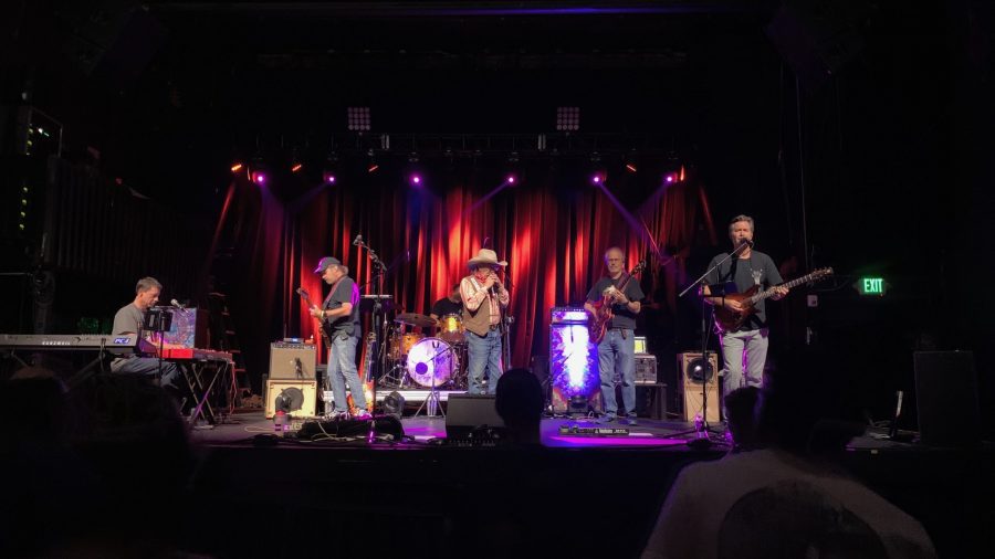 Shakedown Street performs at the Aggie Theatre, accompanied by Boots Jaffee on harmonica.