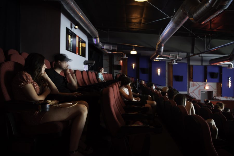 People watch a short film at the Lyric Sept. 11, 2021 . The film was part of the Horsetooth International Film Festival.