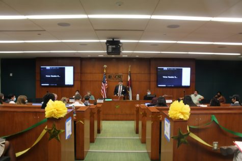 Members of the senate for the Associated Students of Colorado State University hold the first senate meeting of the fall semester Sept. 1. (Cat Blouch | The Collegian)