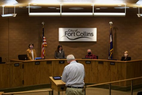 Fort Collins City Council in session Sept. 21. The City Council heard from community members and moved forward with a variety of ordinances impacting Poudre School District, local marijuana codes, infrastructure and other aspects of the City.  (Ryan Schmidt | The Collegian)