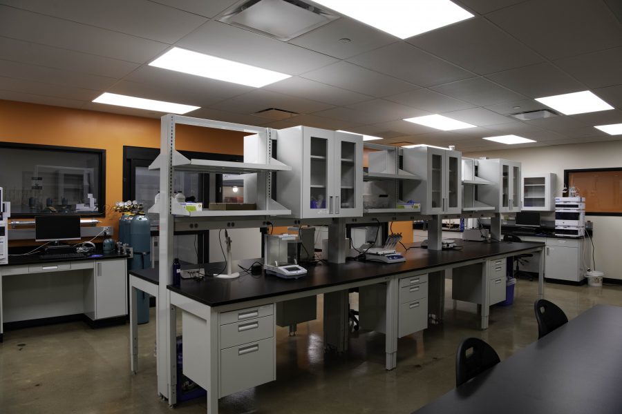 The new Cannabinoid Research Center grand opening in the Colorado State University Yates Chemistry building. A 1.5-million-dollar gift from CSU alumna Leslie Buttorff, Chief Executive Officer of Panacea Life Sciences Oct. 19. (Garrett Mogel | The Collegian)