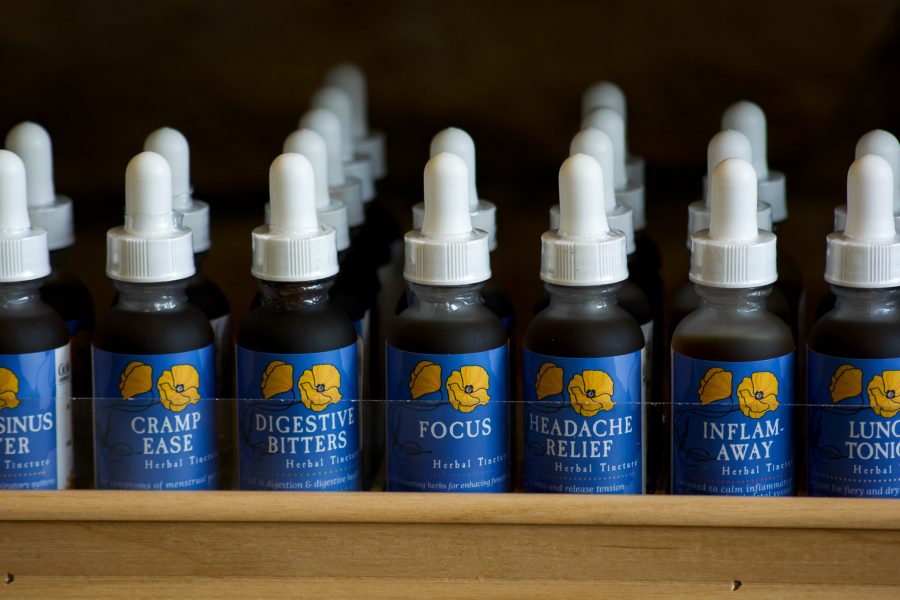 Tinctures to help with focus, headache and so much more at Golden Poppy Herbal Apothecary