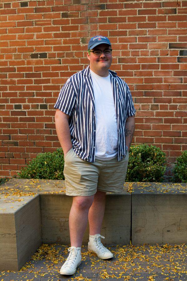 Forrest Nelson, one of the top eight finalists for the Sonic Spotlight Competition stands in Old Town