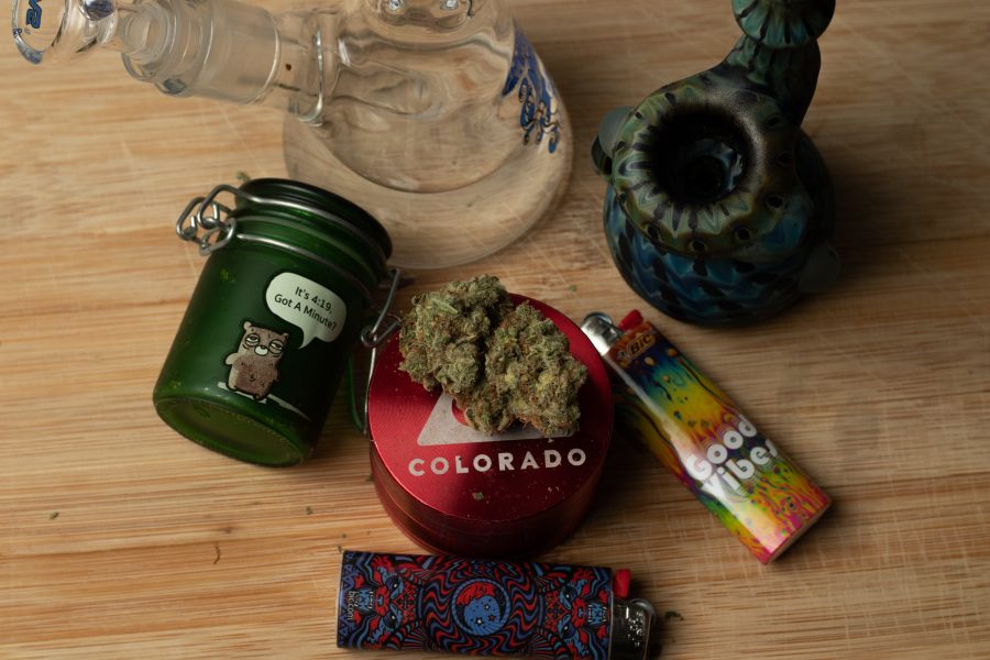 Marijuana nugget of Indica strain Black Fire Chem, with a THC of 18.23 Oct 31. (Photo illustration by Grayson Reed | The Collegian)