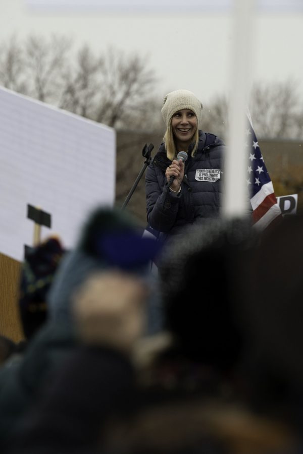 Robbie Rose organizer of a rally against vaccine mandates stated, “Vaccine passports are the hill to die on, they are the absolute hill to die on. And if we go down this road of getting permission to go into a building because of a corona virus vaccine then next is going to be the flu vaccine.” Nov. 1. The rally took place outside the Larimer County Health Department Offices, 1525 Blue Spruce Drive Fort Collins Colorado. (Garrett Mogel | The Collegian)