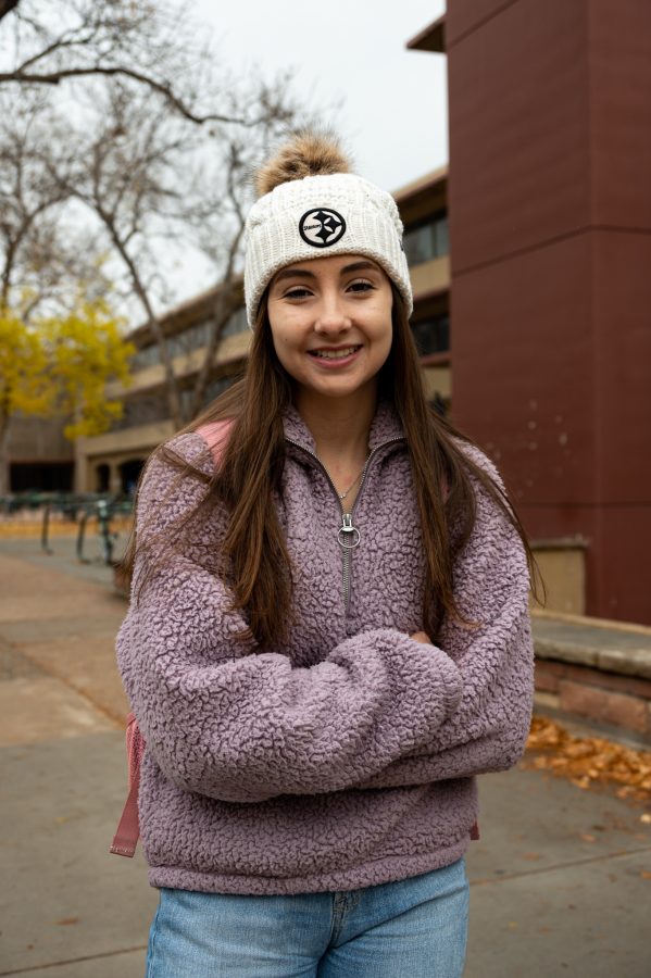 Kassidy adkins stated on the Colorado State University Plaza, "I feel like it shouldn't be something I have to do." Nov. 2 (Milo Gladstein | The Collegian)