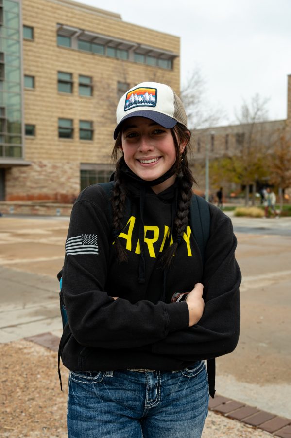 Jessica Sanchez stated on the Colorado State University Plaza, "It would be a hassle, but if I have to then so be it" Nov. 2 (Milo Gladstein | The Collegian)