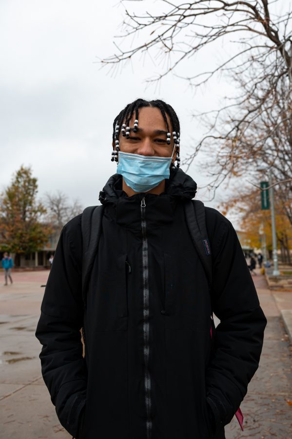 Miles Harrison stated on the Colorado State University Plaza, "I wouldn't feel too upset about it I'm kinda whatever about it and do what I need to do to continue living my normal life." Nov. 2 (Milo Gladstein | The Collegian)