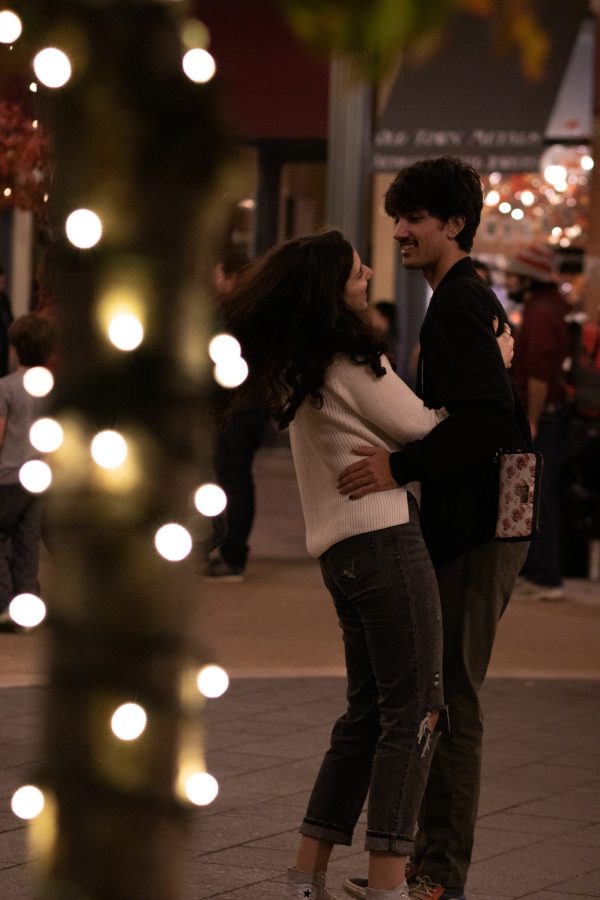 Bystanders dance to the Atom Collective live jazz band at the Fort Collins Old Town Square lighting ceremony Nov 5.