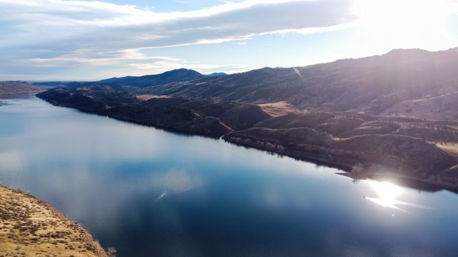 A view from above Horsetooth Reservoir