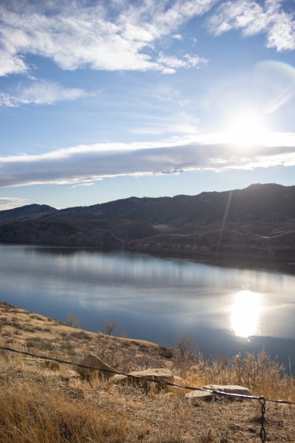 A view of Horsetooth Reservoir, Nov. 15. The town of Stout was abandoned in 1949 so that the reservoir could be created.(Devin Cornelius | The Collegian) 