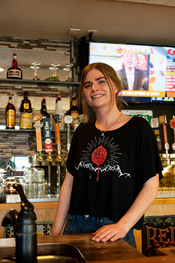 Shay Coghlan is the manager at Pickle Barrel restaurant in Fort Collins Nov. 15. Coghlan’s favorite part of working at Pickle Barrel is the atmosphere and the regular customers. (Milo Gladstein | The Collegian)