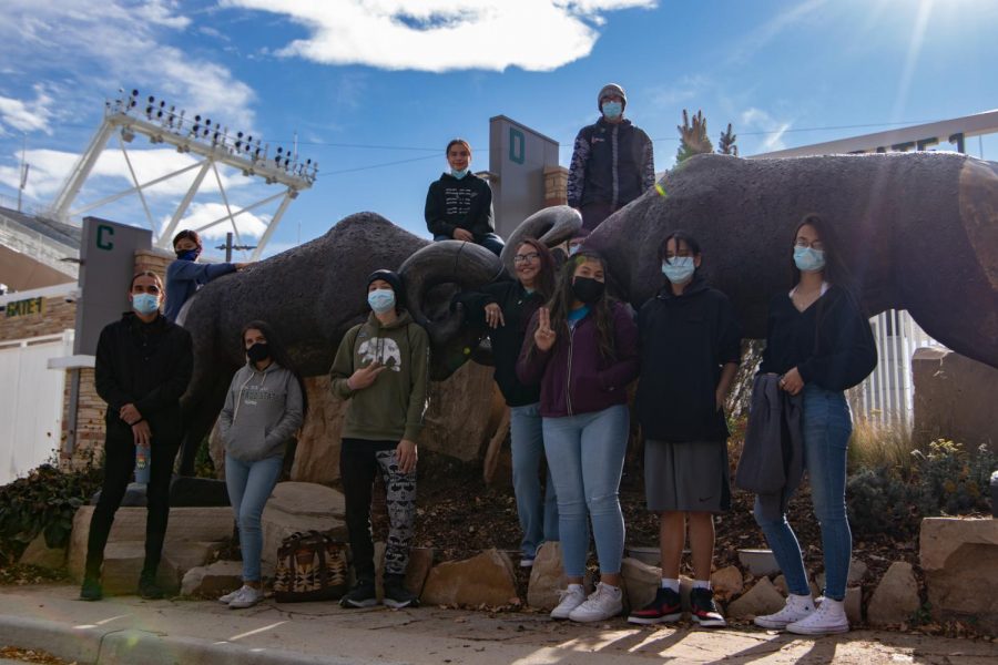 Students from the Red Cloud Indian School enjoy a tour of the Colorado State University campus after attending a lecture on water sustainability Nov 20. (Grayson Reed |The Collegian)
