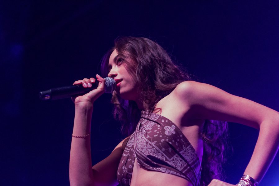 Sofía Valdés performs at the Aggie Theatre