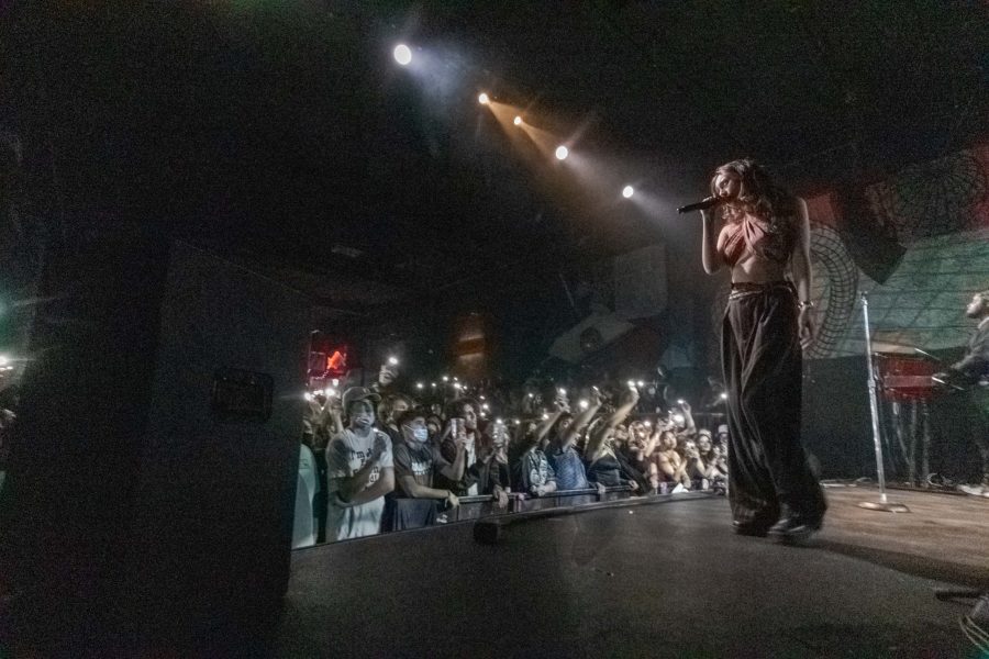 Sofía Valdés performs at the Aggie Theatre