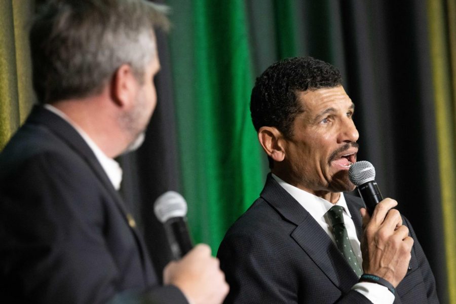 Jay Norvell talk about Colorado State Football and his vision for the program, during the welcome press conference for Norvell, Dec. 7. Brian Routh asked Norvell and Joe Parker about 