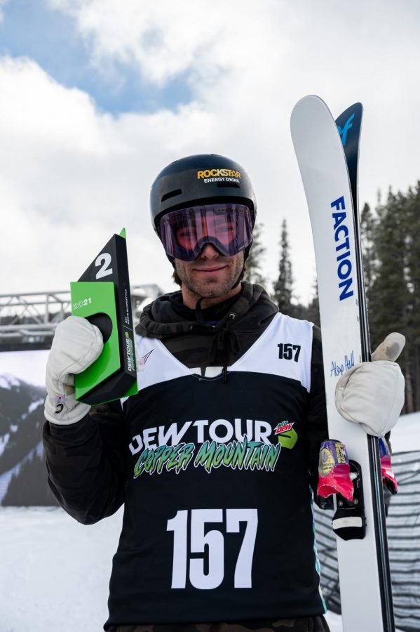Alex Hall placed second in ski slopestyle finals