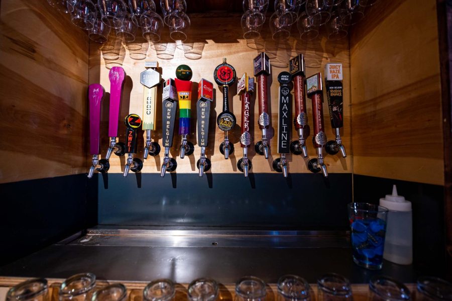 Some of the drinks available at the bar in The Atrium in Fort Collins, CO Jan. 22. The vibe in The Atrium is very relaxed, co-owner Hunter Horsfall stated, “We ended up doing some kombuchas and some sake cocktails which are pretty light in comparison to a vodka cocktail.”