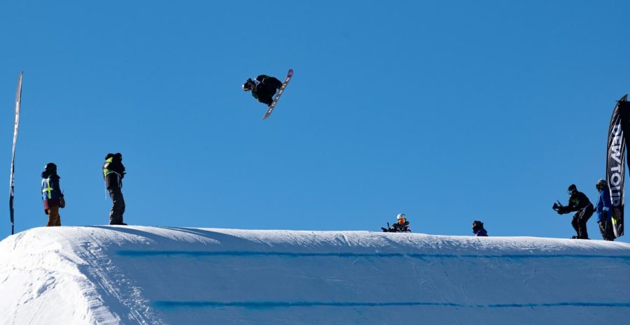 Red Gerard flips off the final kicker in men’s slopestyle finals at Dew Tour