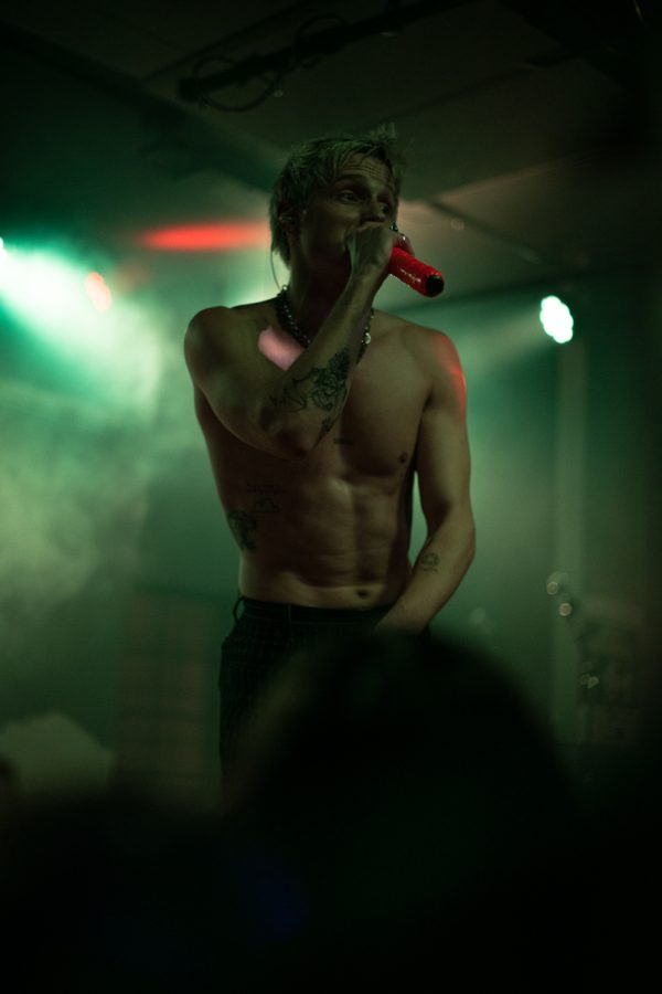 Morgan Parriott known by the artist’s name, Call Me Karizma, sings a set at The Coast in Fort Collins Colorado Feb. 19.