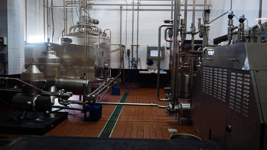 the milk mixing facility at Morning Fresh Farms