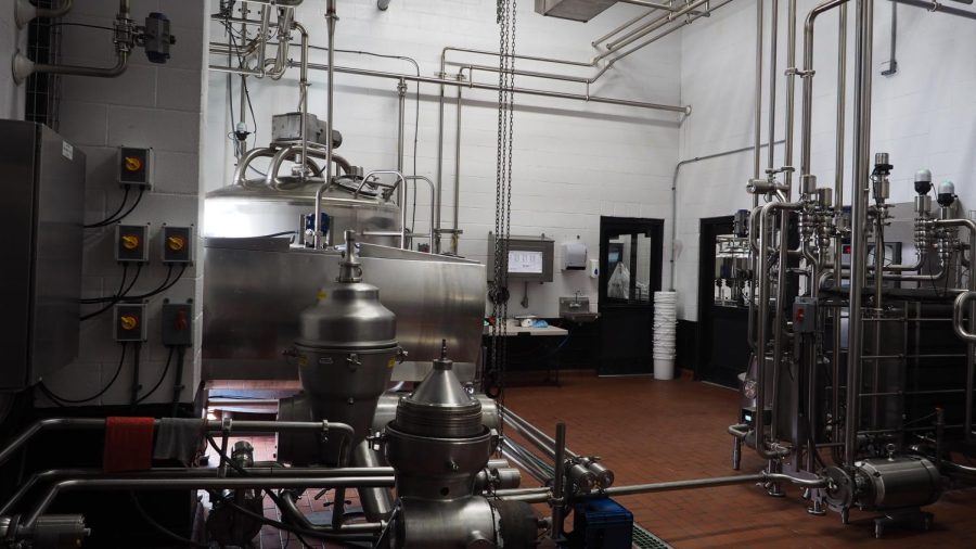 the milk mixing facility at Morning Fresh Farms