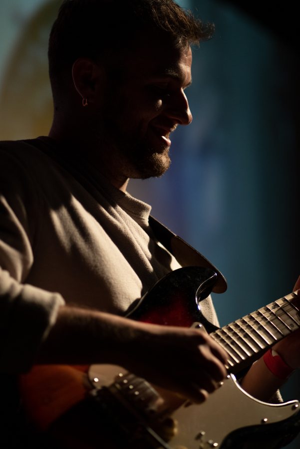 Guitarist David Woronoff of the band Co-Stanza plays live at The Lyric Mar 3.