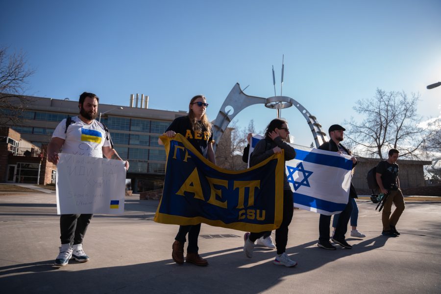 Colorado State University fraternity, Alpha Epsilon Pi, walks in remembrance of The Holocaust against Jewish peoples in World War ll Mar 4. This mission is demonstrated every day through acts of brotherhood, Tzedakah (charity), social awareness and support for the Jewish communities and Israel.