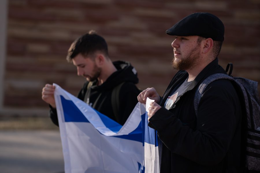 Justin Deutsch and Jacob Margo-Ginsberg, Brother-At-Large, of Colorado State University’s, Alpha Epsilon Pi, Jewish fraternity lead The Holocaust Walk to Remember wielding an Israeli flag Mar 4. “The scale in which the industrialized death of human beings that happened is something unimaginable,” Margo-Ginsberg stated, “imagine every single undergraduate student at CSU disappear in one day, do that a few 100 more times and you’ll realize what the people went through.”