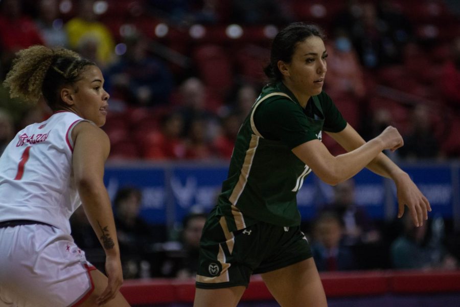 Petra farkas (11) Colorado State University Ram on offense against the UNLV rebels in the mountain west championship game in Las Vegas NV Mar. 9, 2022.