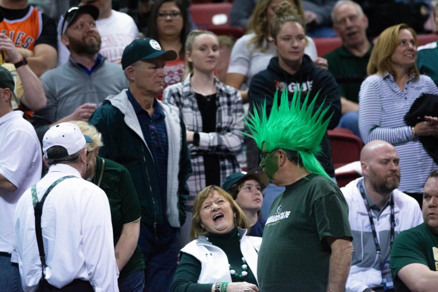 Colorado State University fans show up to the womens basketball game against the UNLV rebels in the mountain west championship game in Las Vegas NV Mar. 9, 2022.