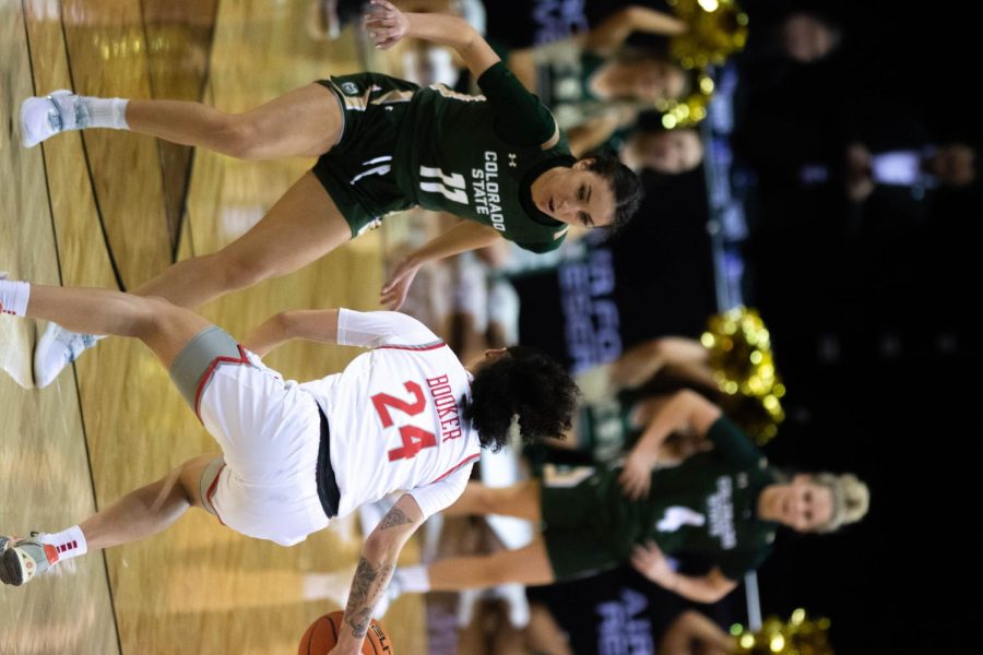 Petra farkas (11) Colorado State University Ram on defense against the UNLV rebels in the mountain west championship game in Las Vegas NV Mar. 9, 2022.