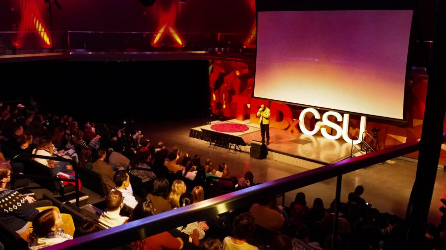 TEDxCSU event speaker Kent Washington III raps his song 'Inner Child' at the Lory Student Center March 5, 2022.