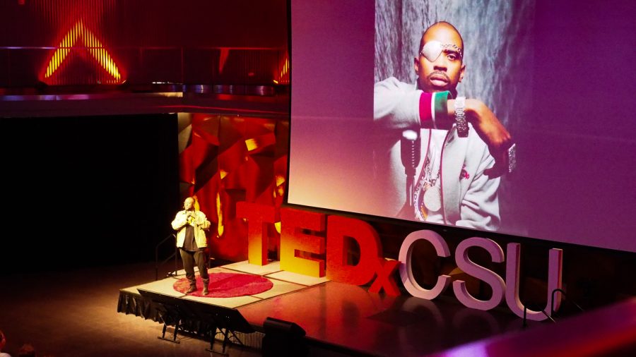 Up and coming rapper and Colorado State University alumni Kent Washington III speaks about the hip-hop artists that inspired him when he was young and who he belives are "culure cultivators" like Slick Rick at TEDxCSU March 5, 2022
