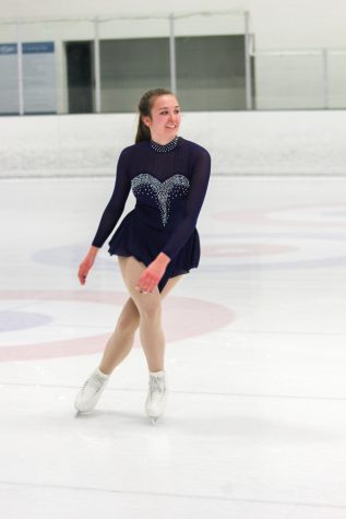Alexis Foster practices her Ice Skating skills at the EPIC Ice rink.