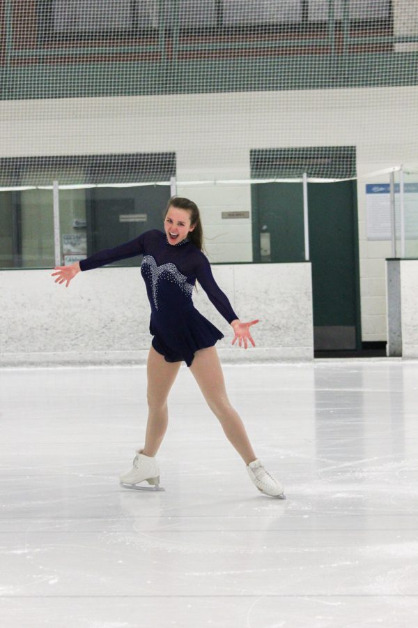 Alexis Foster practices her Ice Skating skills at the EPIC Ice rink.