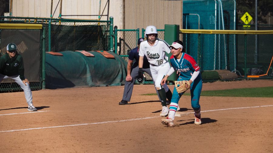 Colorado State outfield Ashley York (18) prepares to run to home plate April 8, 2022.