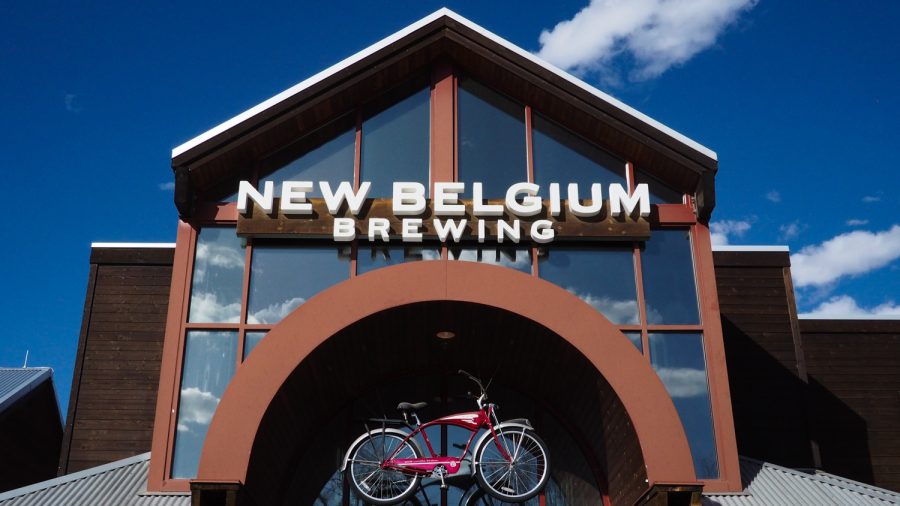 The entryway arch of New Belgium Brewing on April 9, 2022.