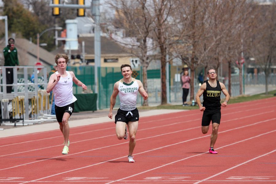 John Fulton ran in the mens 400 meters finals at the Doug max Invitational, April 16.