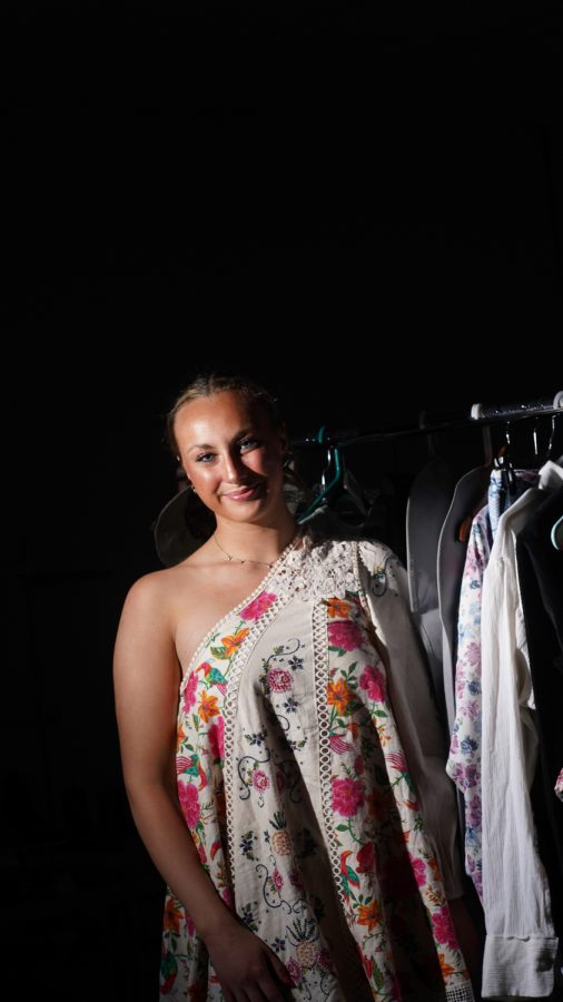 Annie Lien student director of the Colorado State University spring fashion show poses for a portrait in the Gifford design building, April 26. (Michael Giles | The Collegian).