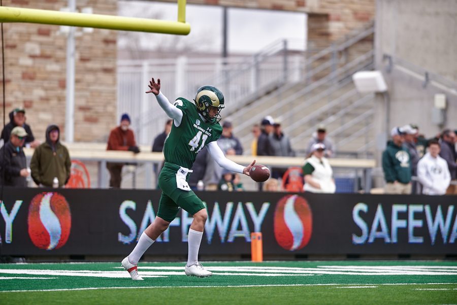 Colorado State Rams play their spring game during green and gold weekend.