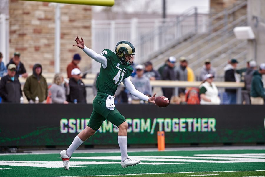 Colorado State Rams play their spring game during green and gold weekend.