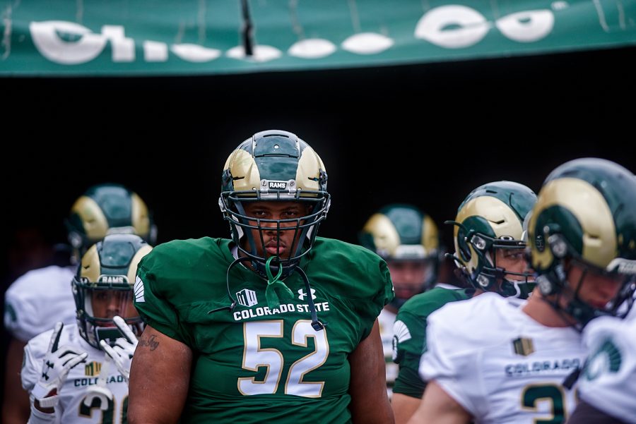 Colorado State Rams play their spring game during green and gold weekend.