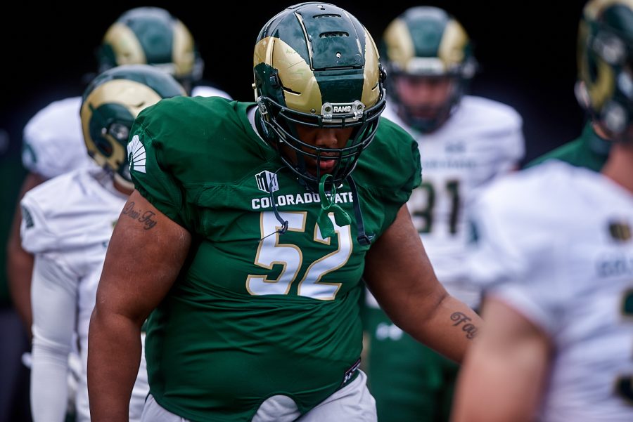 Colorado State Rams play their spring game during green and gold weekend.