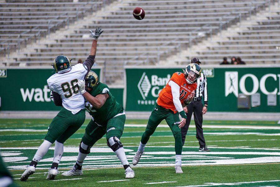 Colorado State Rams play their spring game during green and gold weekend.