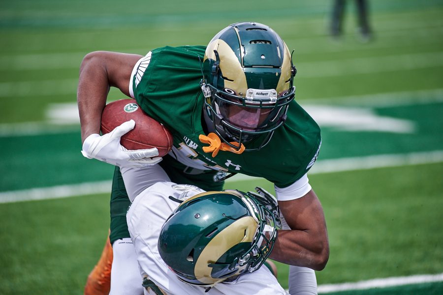 Colorado State Rams play their spring game during green and gold weekend.
