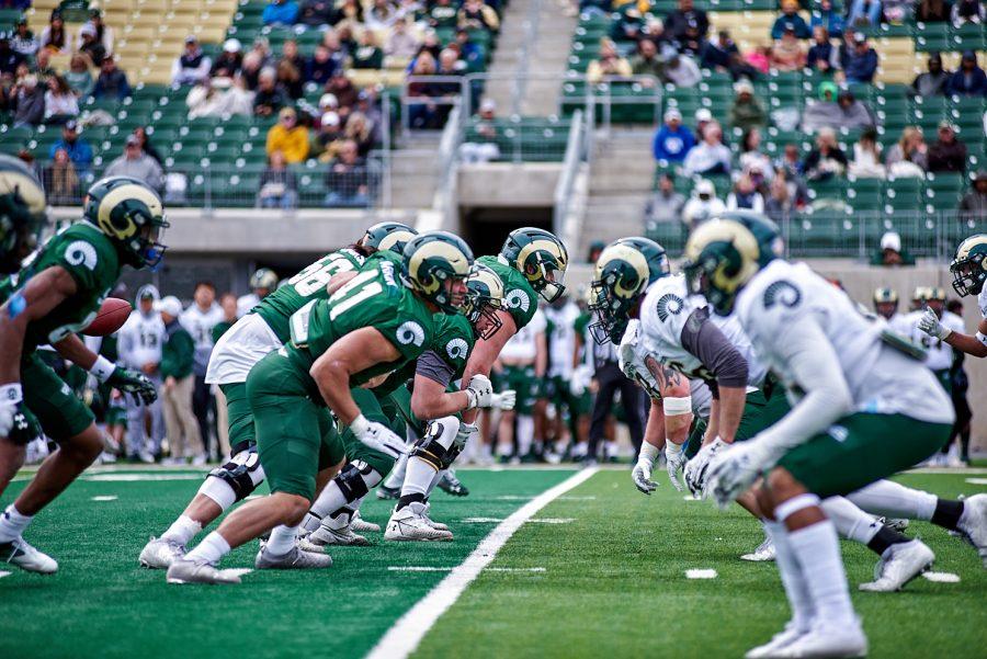 Colorado State Rams play their spring game during green and gold weekend.